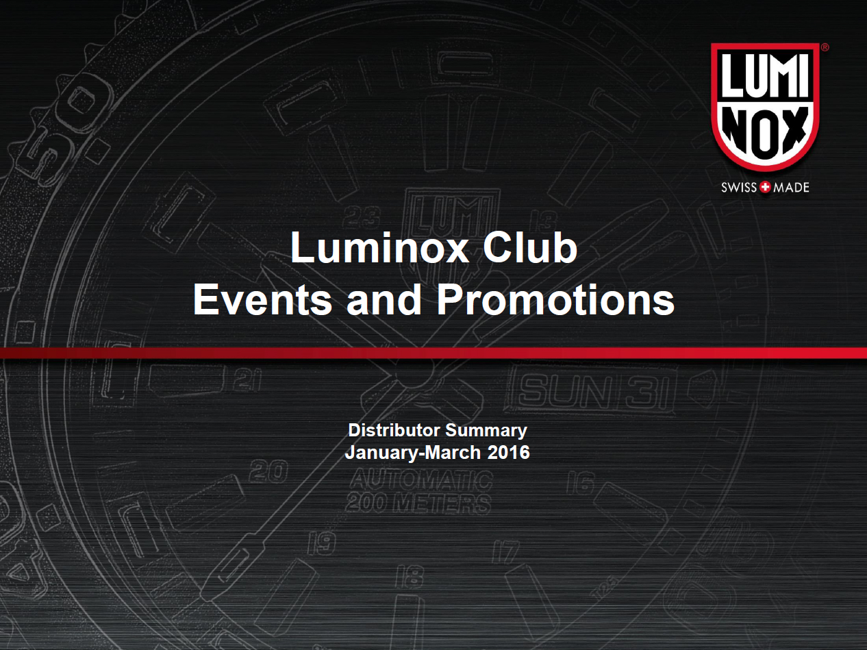 Luminox 全球活動(dòng) 2016 1-3